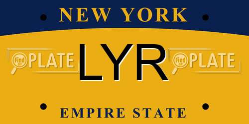 LYR New York License Plate