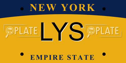 LYS New York License Plate