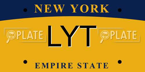LYT New York License Plate