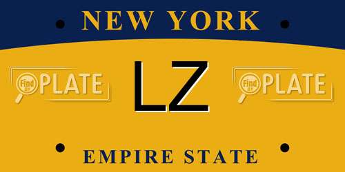LZ New York License Plate