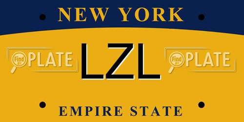 LZL New York License Plate