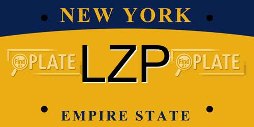 LZP New York License Plate