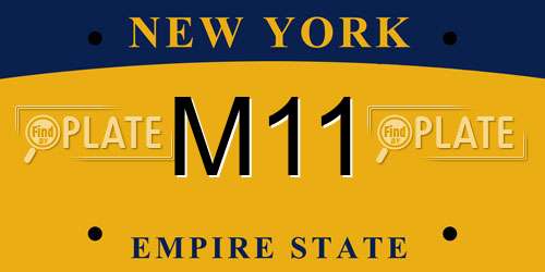 M11 New York License Plate