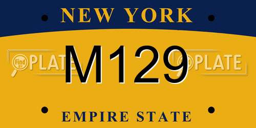 M129 New York License Plate