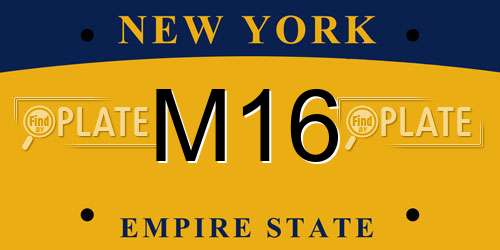 M16 New York License Plate