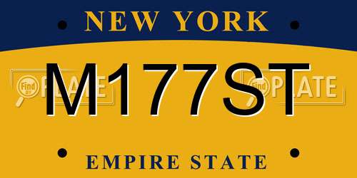 M177ST New York License Plate