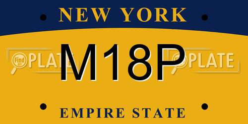 M18P New York License Plate