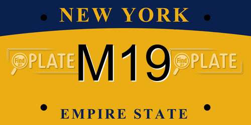 M19 New York License Plate