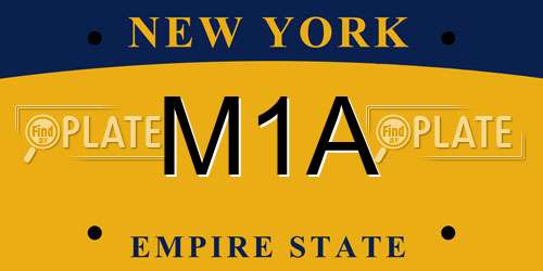 M1A New York License Plate