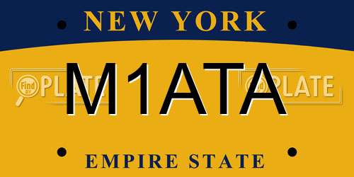 M1ATA New York License Plate