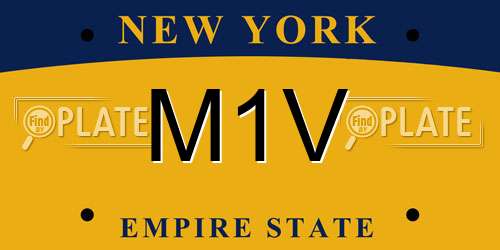 M1V New York License Plate