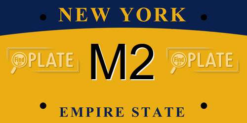 M2 New York License Plate