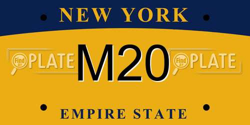 M20 New York License Plate