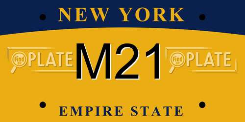 M21 New York License Plate