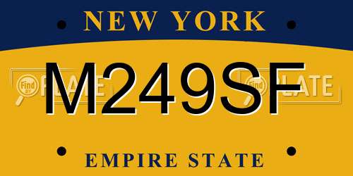 M249SF New York License Plate