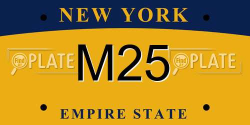 M25 New York License Plate
