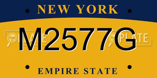 M2577G New York License Plate