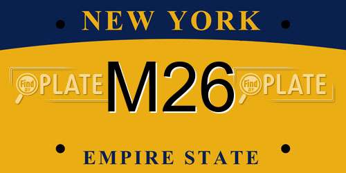 M26 New York License Plate