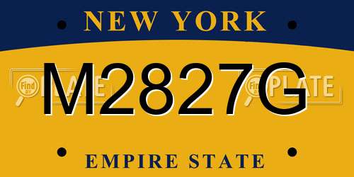 M2827G New York License Plate