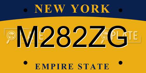 M282ZG New York License Plate