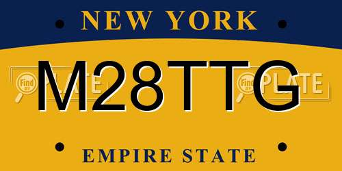 M28TTG New York License Plate