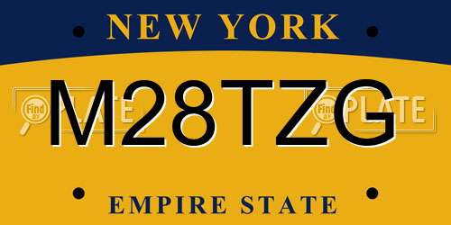 M28TZG New York License Plate