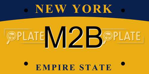 M2B New York License Plate