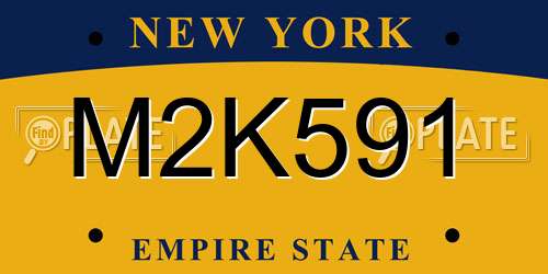 M2K591 New York License Plate