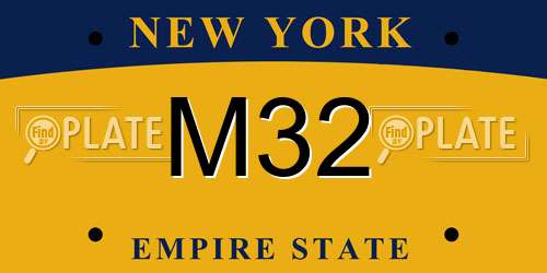 M32 New York License Plate