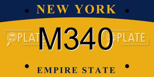 M340 New York License Plate