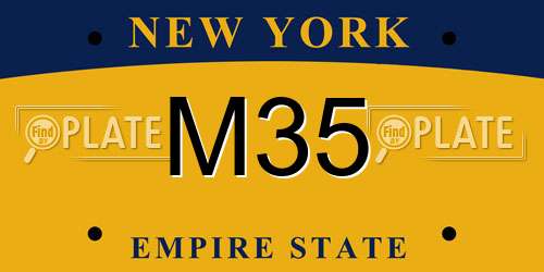 M35 New York License Plate