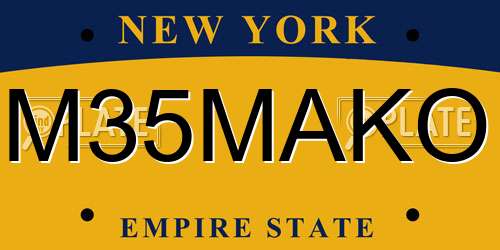 M35MAKO New York License Plate