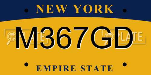 M367GD New York License Plate