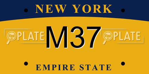 M37 New York License Plate