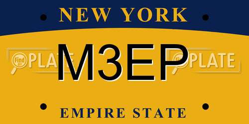 M3EP New York License Plate