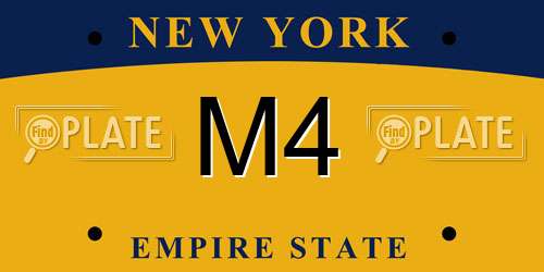 M4 New York License Plate