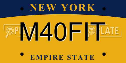 M40FIT New York License Plate