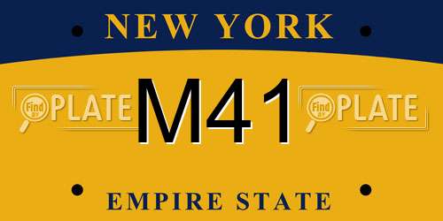 M41 New York License Plate