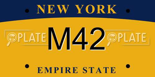 M42 New York License Plate