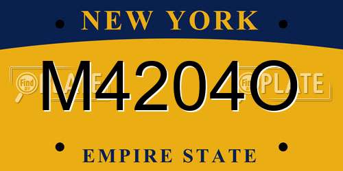 M4204O New York License Plate