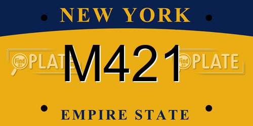 M421 New York License Plate