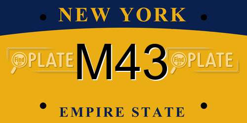 M43 New York License Plate