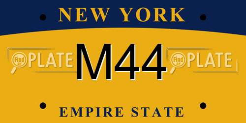 M44 New York License Plate