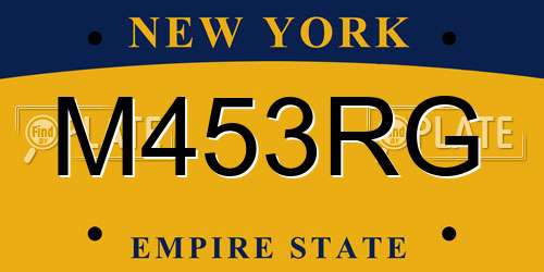M453RG New York License Plate