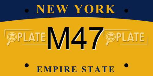 M47 New York License Plate