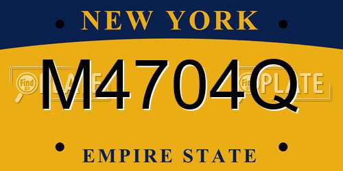 M4704Q New York License Plate
