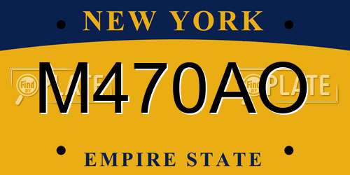 M470AO New York License Plate