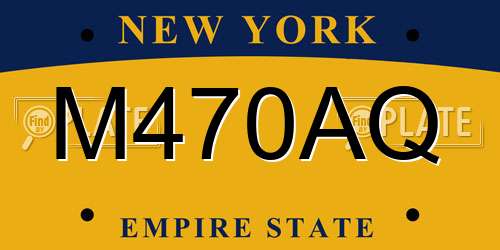 M470AQ New York License Plate