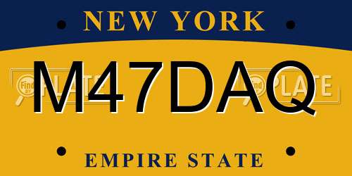 M47DAQ New York License Plate