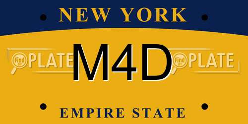M4D New York License Plate